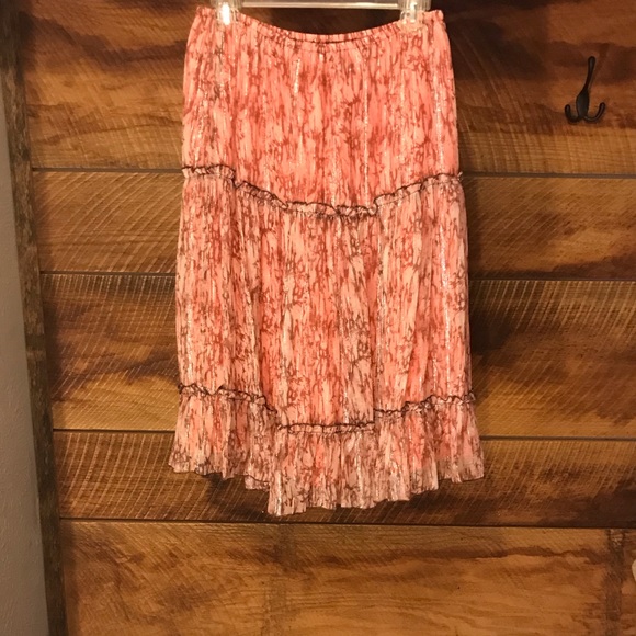 Silk Boho chic midi skirt - Picture 3 of 7